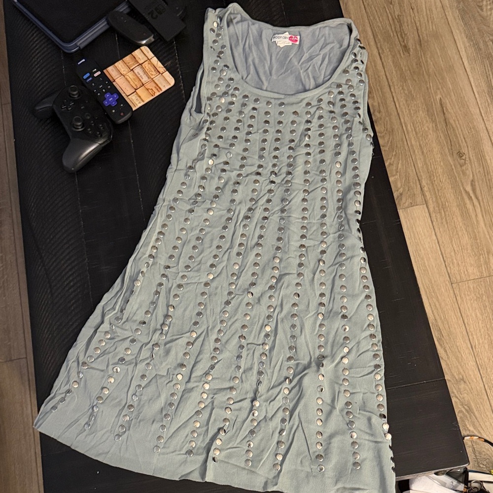 Body Central Gray Studded Dress